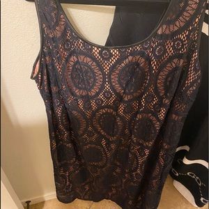 use Tiana B. lace dress with salmon pink lining, in very good condition